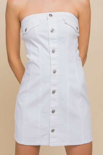 Whitley White Denim Dress