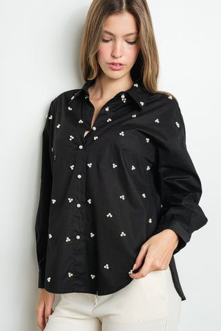 Black Beauty Pearl Button Up