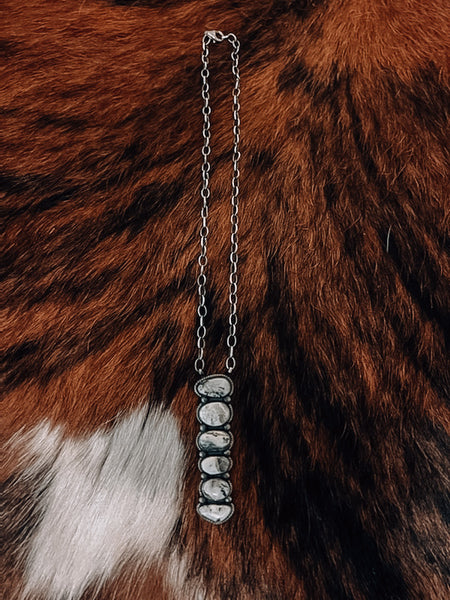 White Buffalo Drop Necklace